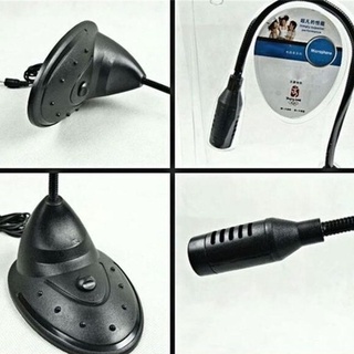 3.5mm Flexible Desktop Table Stand Skype MSN Mic Recording Microphone PC Laptop