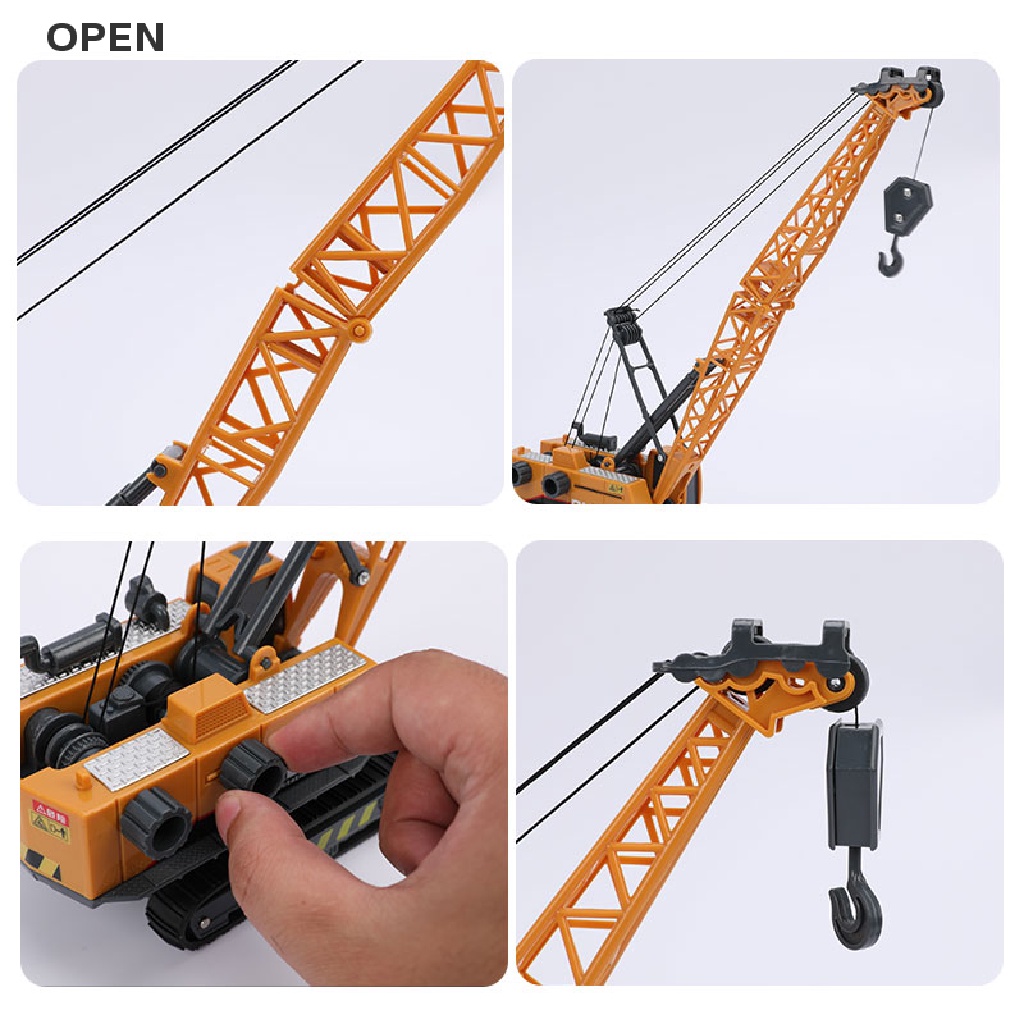 Op Đồ Chơi Mô Hình Cần Cẩu, Forklift, Máy Xúc Hợp Kim Xe Công Trường Cổ Điển my