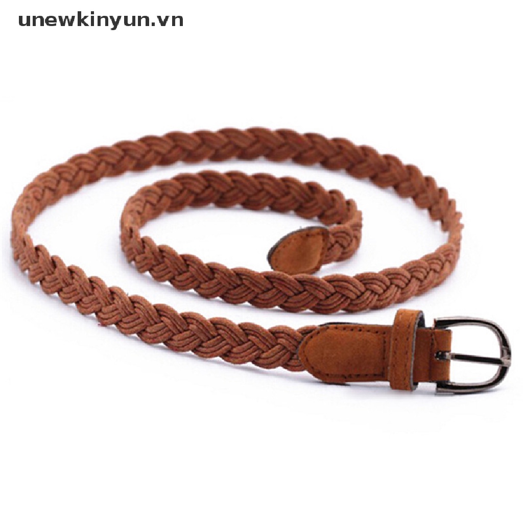 Thắt lưng bện dây bản rộng co giãn thời trang dành cho nữ