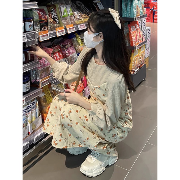 sét nhung nữ, váy nhung hoa nhí kèm áo tay bồng thiết kế tiểu thư nhẹ nhàn đậm chất vintage chất nhung đầy dặn mặc ấm | BigBuy360 - bigbuy360.vn