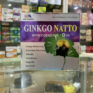 (CHÍNH HÃNG) Viên bổ não Ginkgo Natto With coenzym Q10 Tím (hộp 100 viên) - Nhà Thuốc Mai Hương