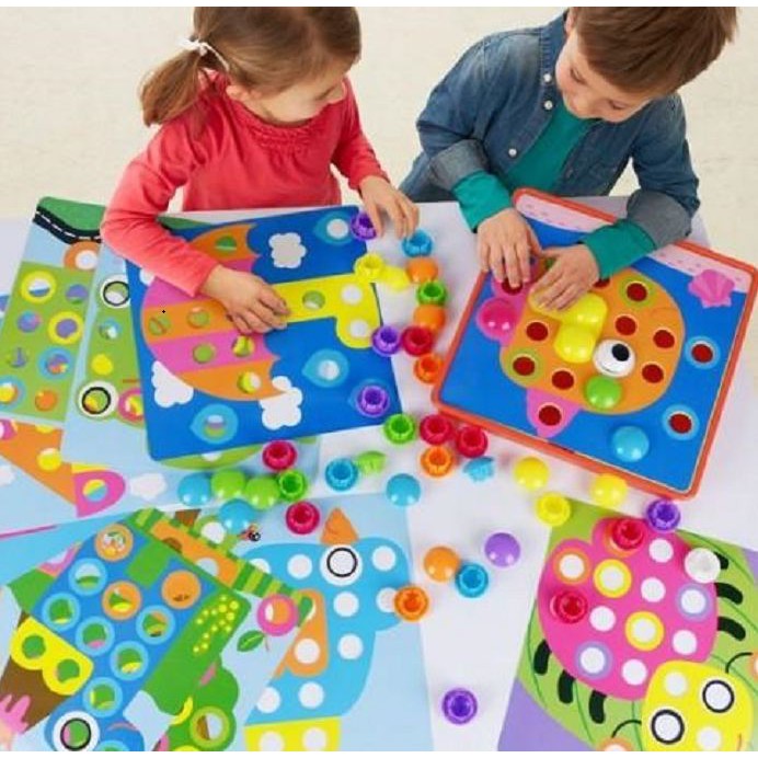 Bộ Nút Ghép Hình Đồ Chơi Sáng Tạo Cho Bé NO.M9A