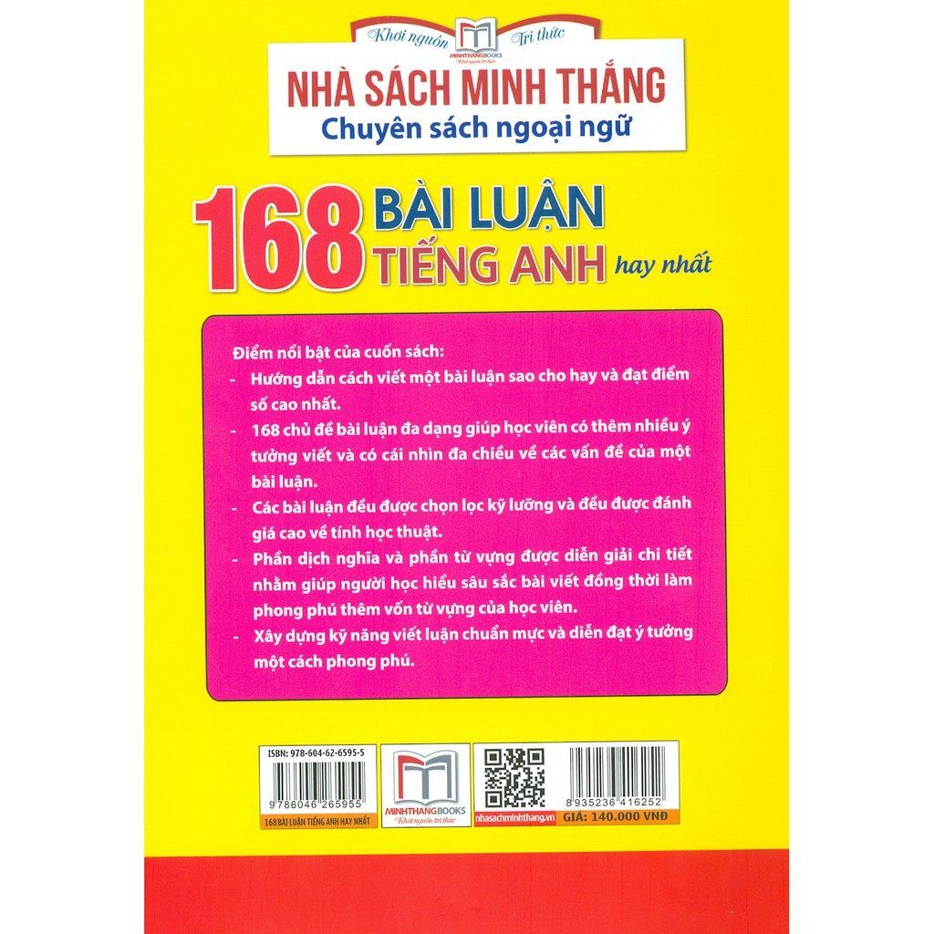 Sách - 168 Bài Luận Tiếng Anh Hay Nhất