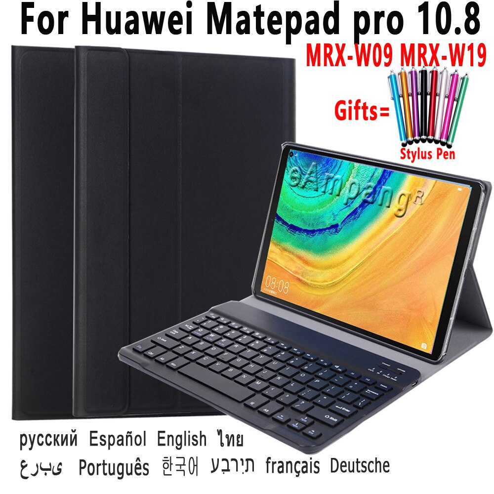 Bao da kèm bàn phím Bluetooth cho Huawei Mediapad T5 10 M5 Lite 10.1 8 M5 10 Pro M6 10.8 Matepad 10.4 Pro 10.8