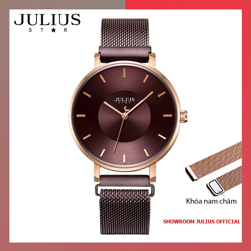 Đồng hồ nữ Julius Js025 kính Sapphire khóa nam châm | Julius Official