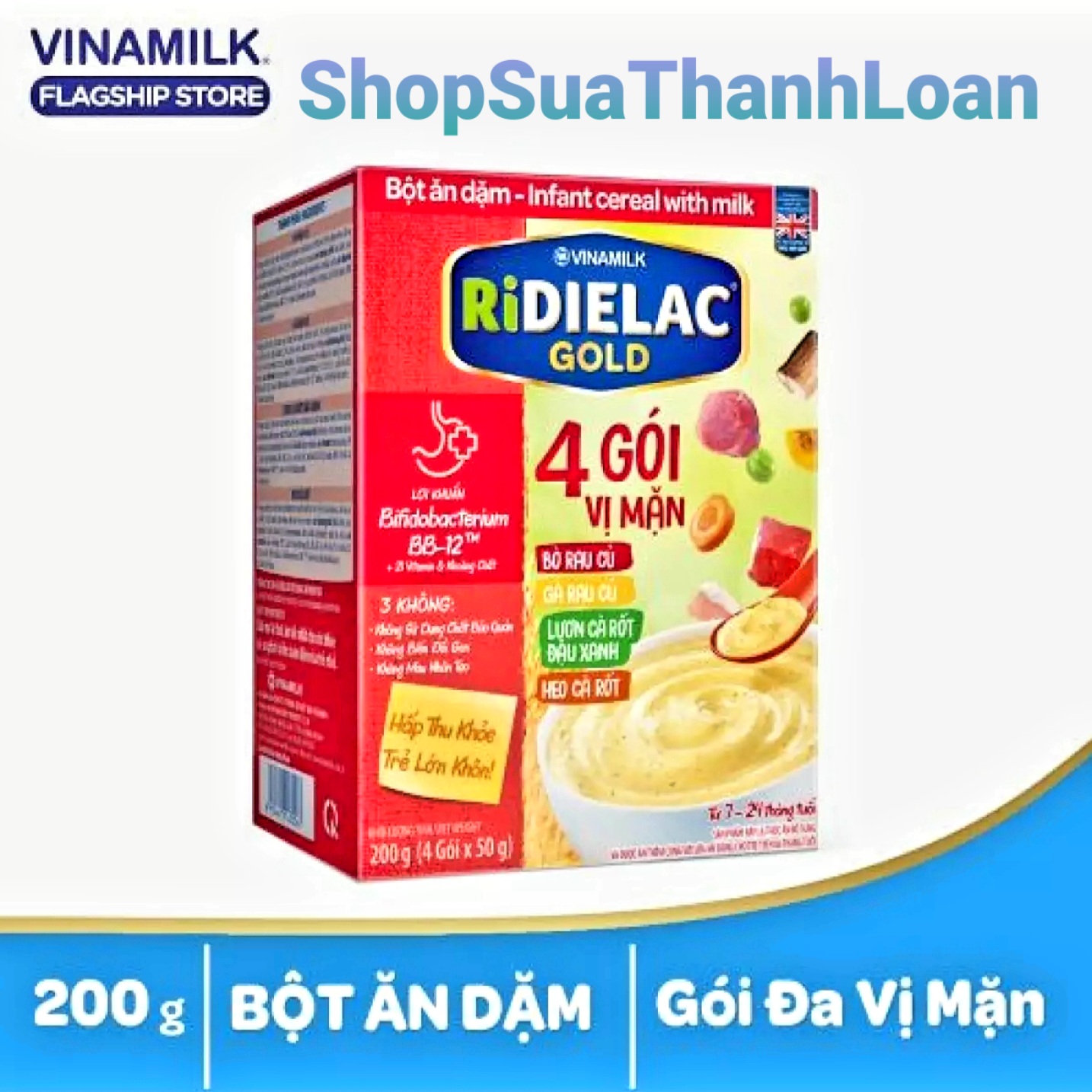 [COMBO 2 HỘP GIẤY 200GR] BA VỊ MẶN - TẶNG 1 TUÝP SỮA ĐẶC ÔNG THỌ