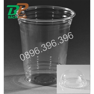 10 LY NHỰA MANG ĐI 350ML 500ML KÈM NẮP CẦU - DỤNG CỤ PHA CHẾ - KHO PHA CHẾ ĐÀ NẴNG