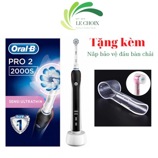 Bàn chải điện Oral-B pro 2 2000s thân đen, đầu sensi mềm ❤