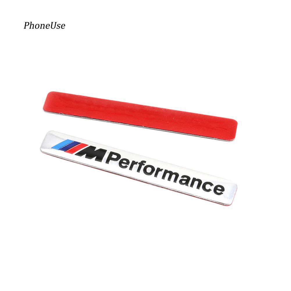 Miếng logo kim loại in chữ M Performance trang trí nội thất xe hơi BMW