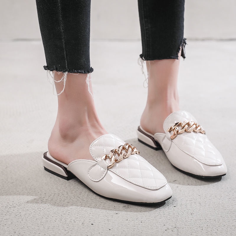 Dép Bít Mũi Da Mềm Thời Trang Mùa Hè Cho Nữ Size 35-43 / 41 / 42