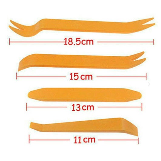 COMBO BỘ 4 DỤNG CỤ THÁO GỠ NỘI THẤT Ô TÔ BẰNG NHỰA+ 1 THANH GHI SỐ ĐIỆN THOẠI TRÊN XE Ô TÔ