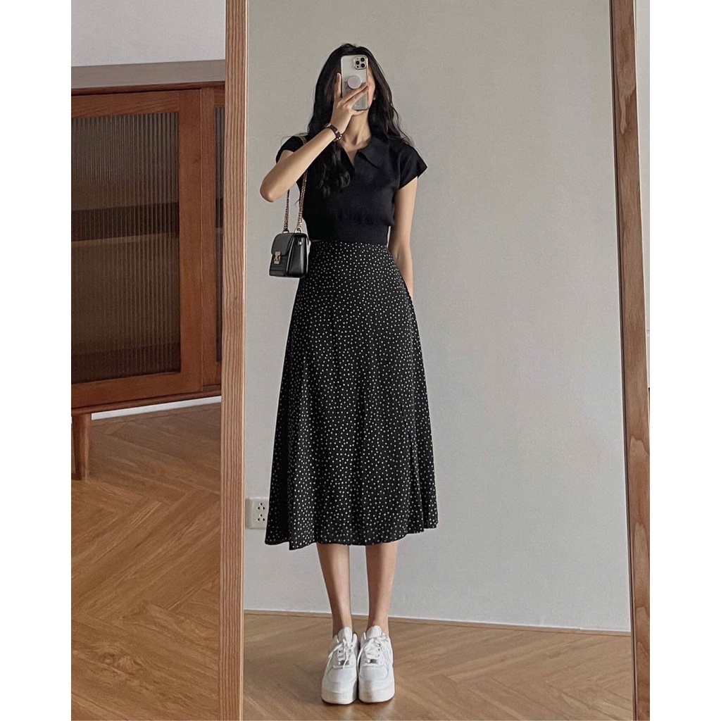 Áo len nữ croptop THOYEUFASHION, Áo croptop nữ chất len tăm cộc tay cổ bẻ hàng dệt kim cao cấp