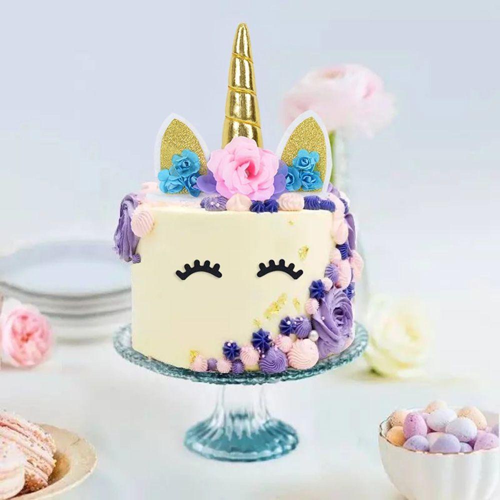 ESPO Phụ Kiện Trang Trí Bánh Kem Hình Kỳ Lân Màu Cầu Vồng Thời Trang