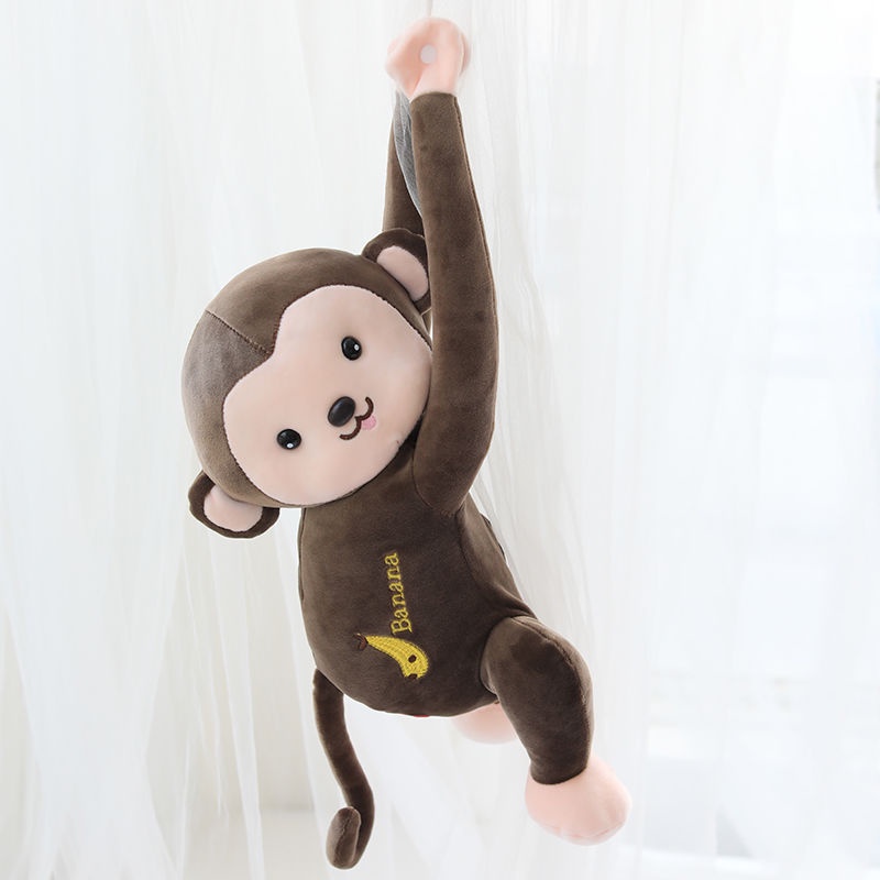 Hộp Đựng Khăn Giấy Hình Khỉ Hoạt Hình Gắn Ghế Ngồi Xe Hơi