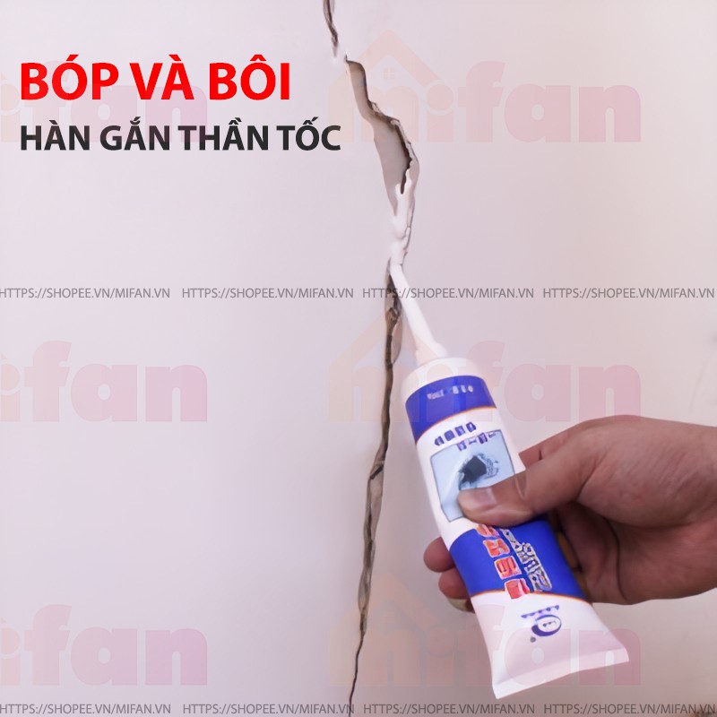 Keo Vá Tường Chống Thấm LKB 250gr - Trám Trét Vết Nứt Khe Hở Tường - Chống Mốc Ẩm Làm Sạch Tường - HÀNG CHÍNH HÃNG