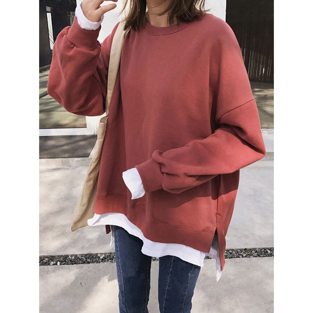 saN do gach sz L [ORDER] Áo nỉ ulzzang đẹp dài tay áo dày thu đông dáng rộng nỉ  hàn quốc 2019 - A118 | WebRaoVat - webraovat.net.vn