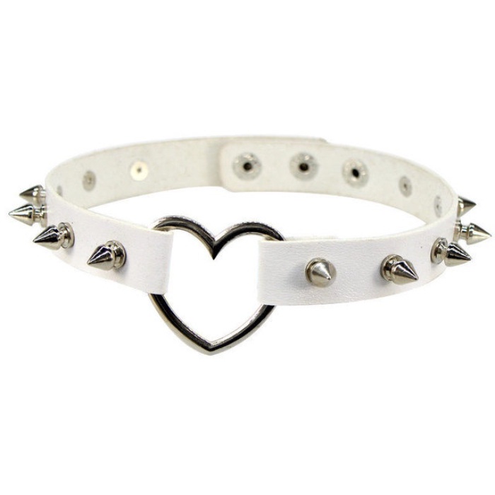 Vòng Cổ Choker Da Trắng Phối Mặt Thánh Giá Phong Cách Gothic Thời Trang Unisex 2022
