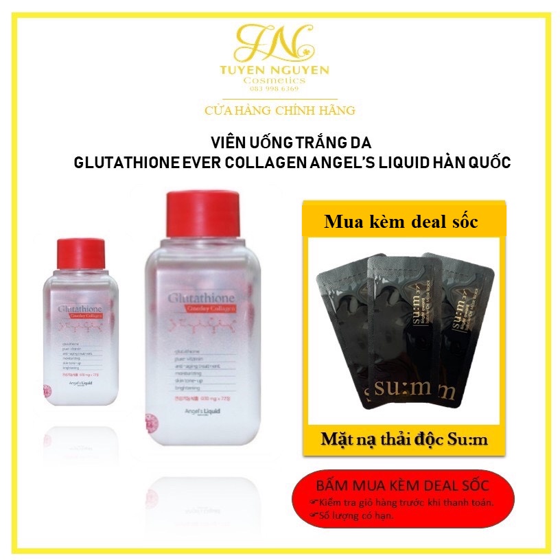 Viên uống trắng da Glutathione Ever Collagen Angel’s Liquid Hàn Quốc