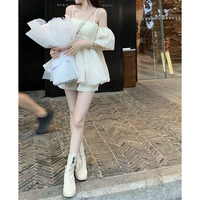 ♥️♥️♥️ Set áo peplum tay phồng + quần ngắn