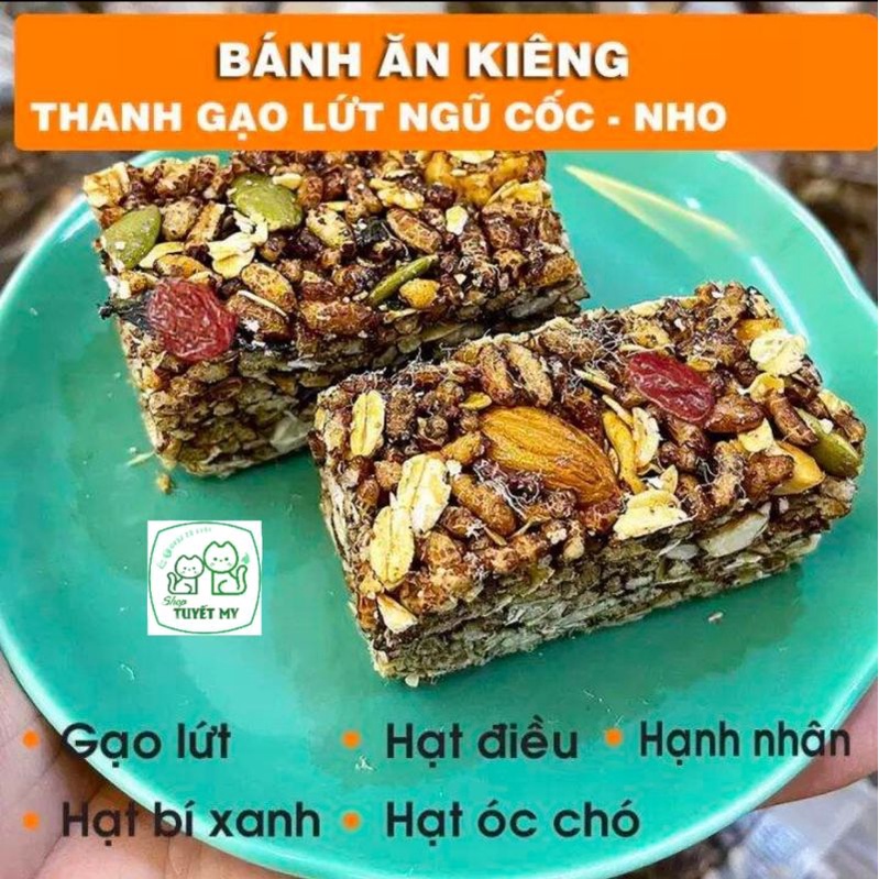 [Túi 250gram] thanh gạo lức ngũ cốc mix 3 vị dinh dưỡng siêu ngon