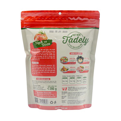 Hạt Nêm Fadely Từ Thịt Tôm Và Gạch Tôm (390g)