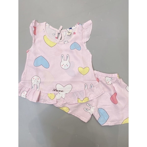 [0-3 tuổi] B4325 Bộ lanh bé gái từ 8-14kg