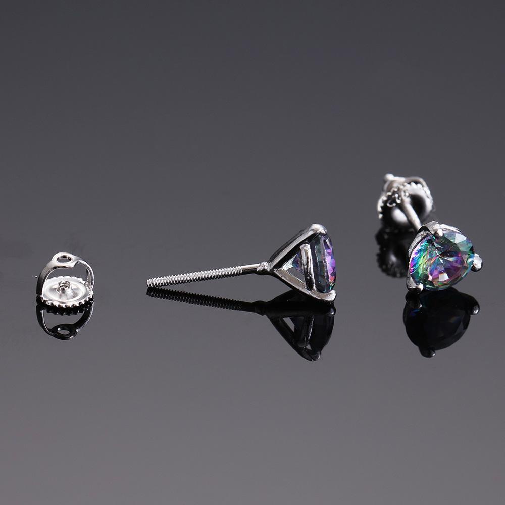 Bông Tai Ba Chấu Thiết Kế Độc Đáo Thời Trang Dự Tiệc Cưới|Bộ Lọc Nhiều Màu Sắc Dành Cho Aquamarine