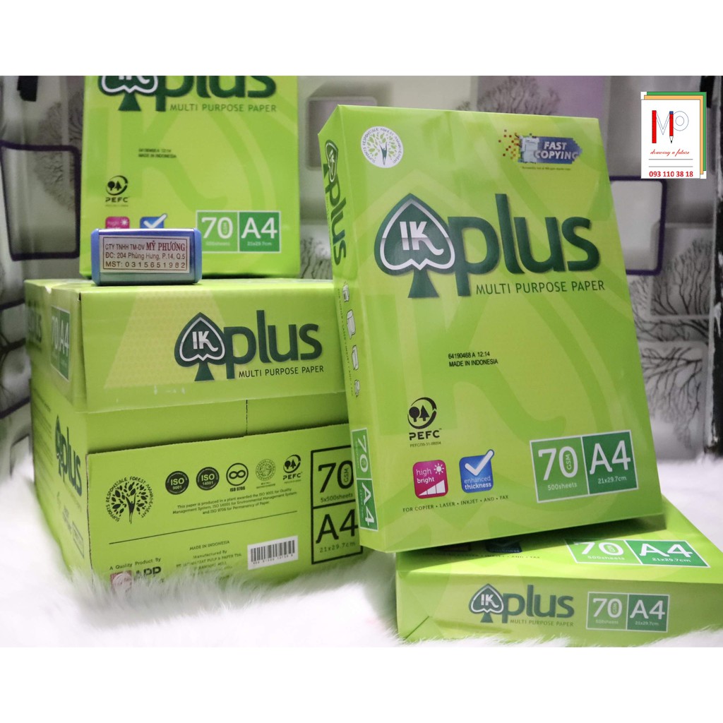 Giấy A4 IK Plus 70gsm [5ram/thùng]