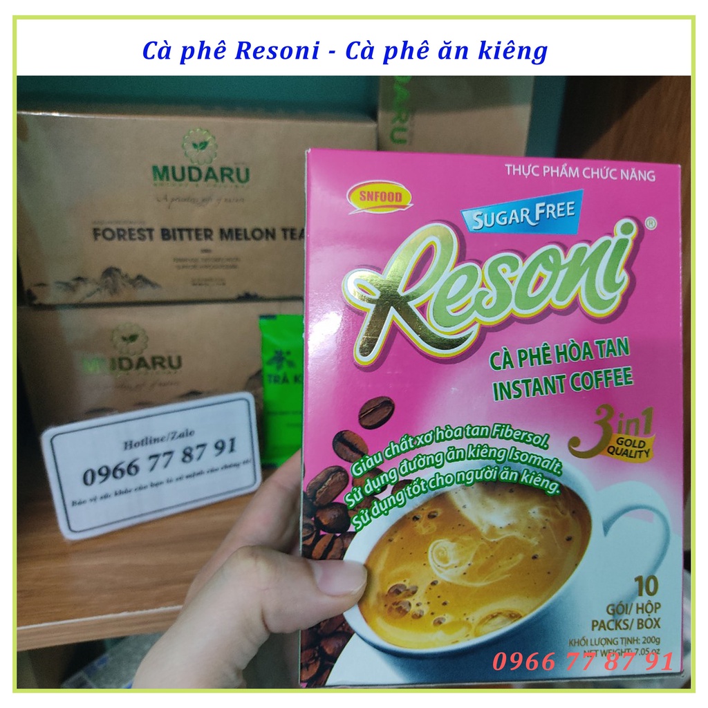 Cà phê Resoni dành cho người tiểu đường, ăn kiêng hộp 200g