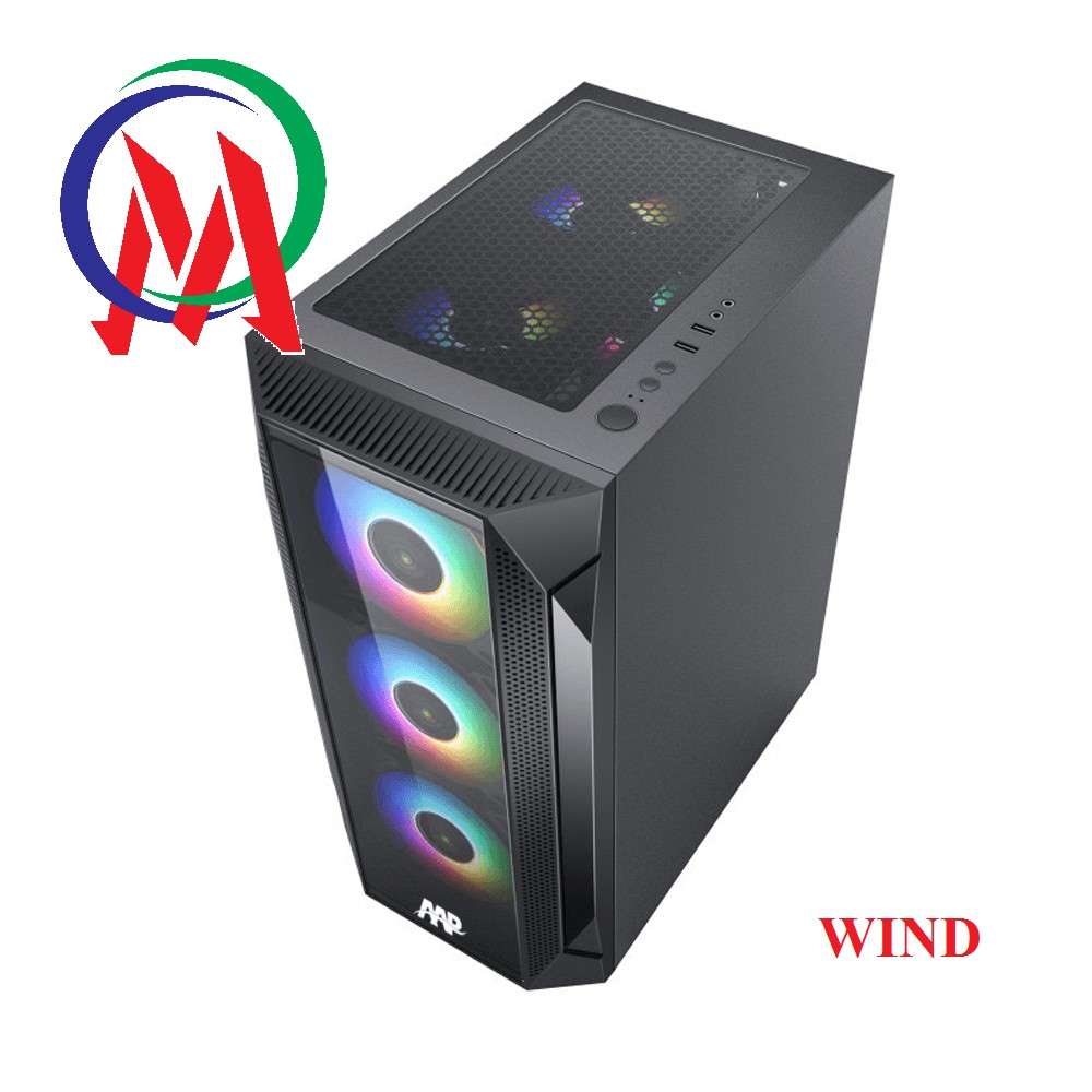 Vỏ case máy tính AAP WIND GAMING (Hông + Mặt trước kính cường lực, ko fan đi kèm)