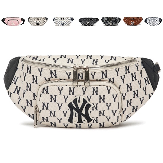 Túi đeo hông UNISEX MLB hàn quốc giá rẻ, túi bao tử NY KOREA HIP SACK-HNHS