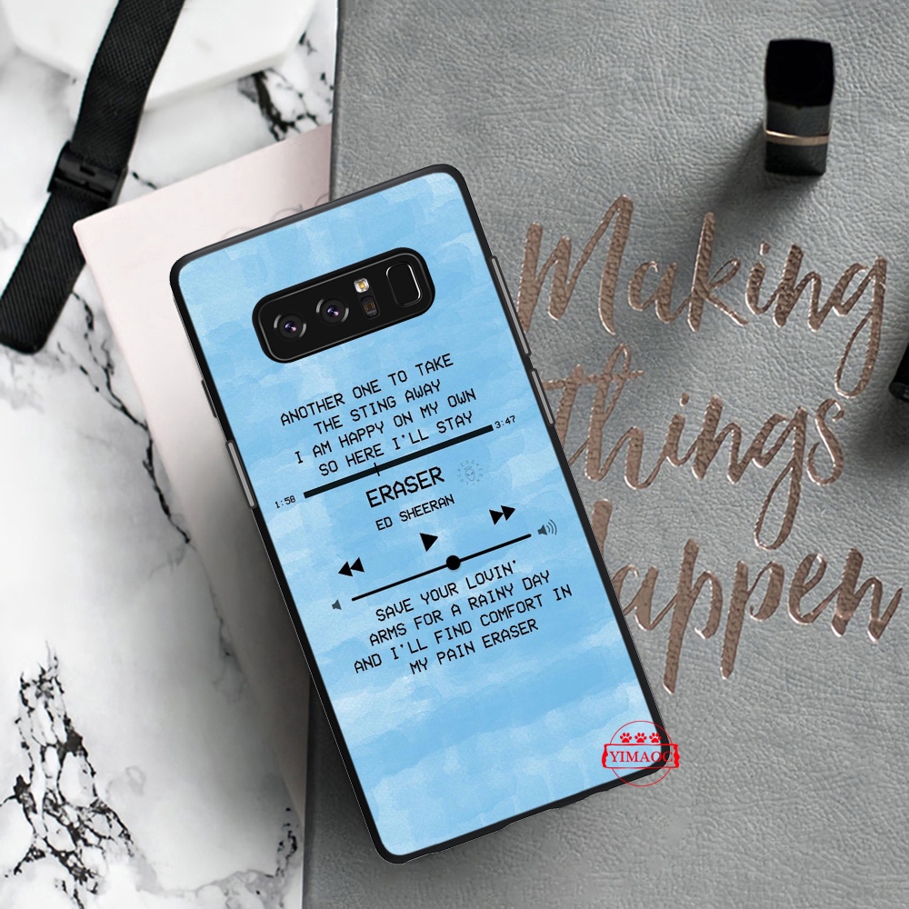 Ốp Điện Thoại Dẻo In Hình Lời Bài Hát Ed Sheeran Cho Samsung S10E S10 S20 Ultra Note 8 9 10 Plus Lite