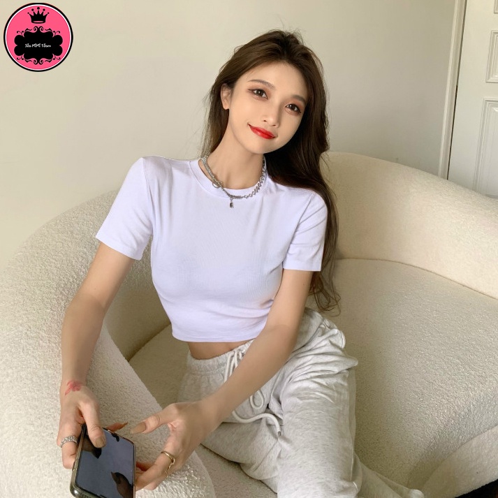 Áo Croptop Ôm Tay Ngắn Chất Thun Cotton Freesize "CROPTOP NGẮN" | BigBuy360 - bigbuy360.vn