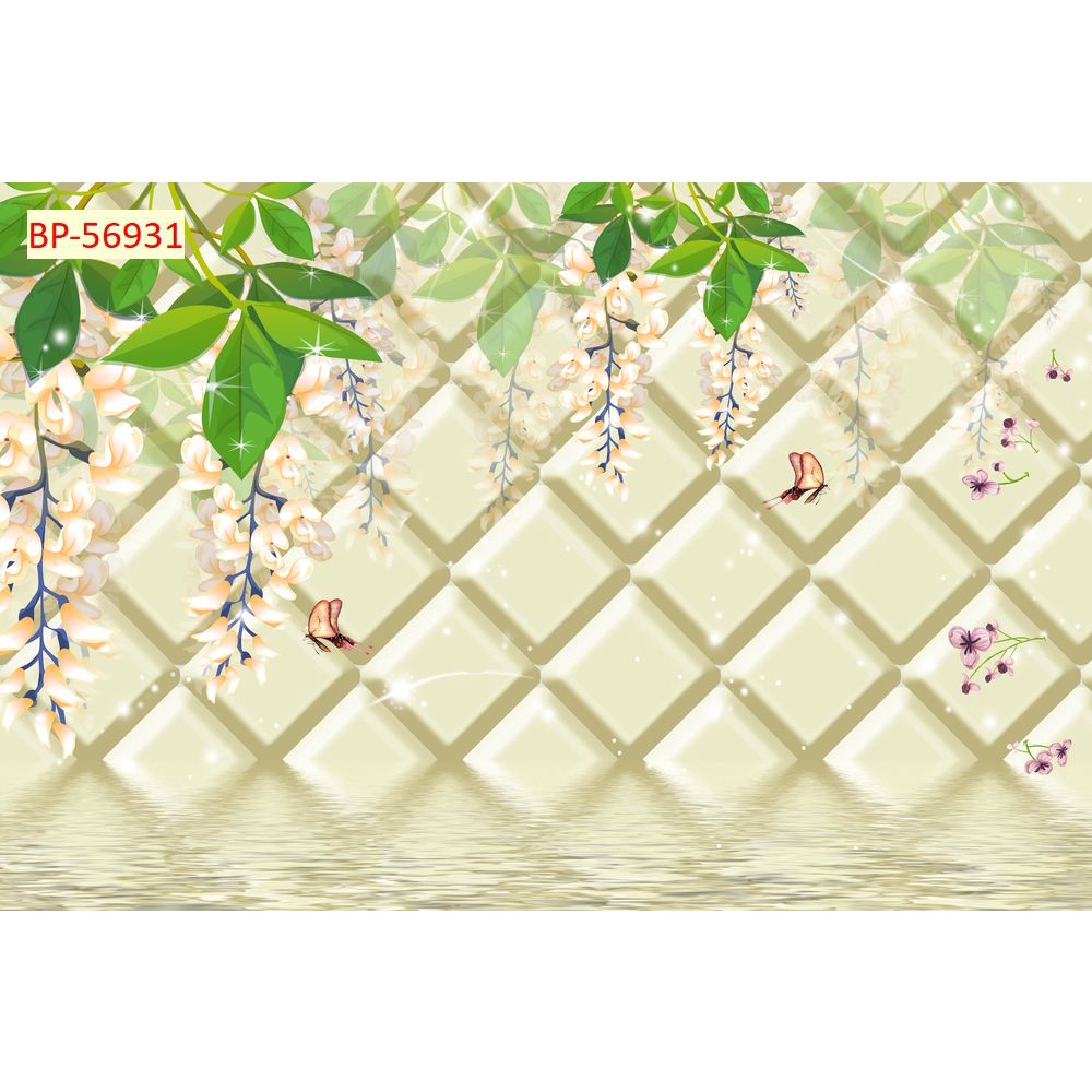 Tranh Dán 3D Khổ Lớn Hoa Dây Leo