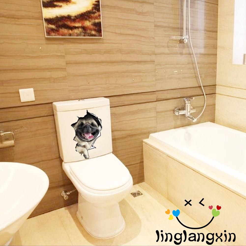 Sticker trang trí nội thất họa tiết hình chú cún bull ngộ nghĩnh