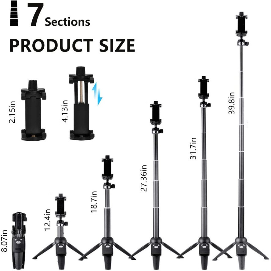 ۞✒┅Sản phẩm mới xuyên biên giới Gậy chụp ảnh selfie kép Amazon Yunteng 9928, chức năng mini, tích hợp Bluetooth chụp ảnh | BigBuy360 - bigbuy360.vn