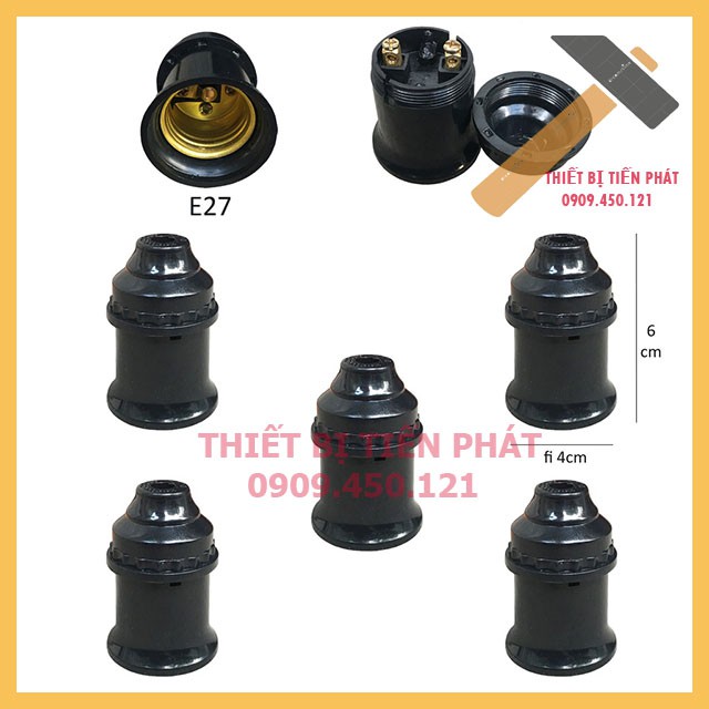 Đui Treo Đèn E27, Đuôi Xoáy 27mm Treo Thả Thông Dụng,Thiết Kế Nhựa Cứng Chống Cháy.