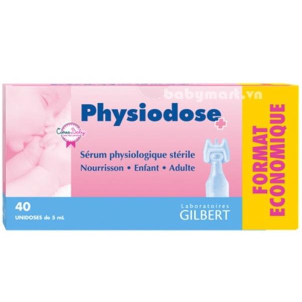 Nước muối sinh lý Physiodose Gilbert Pháp 40 ống 5ml M252