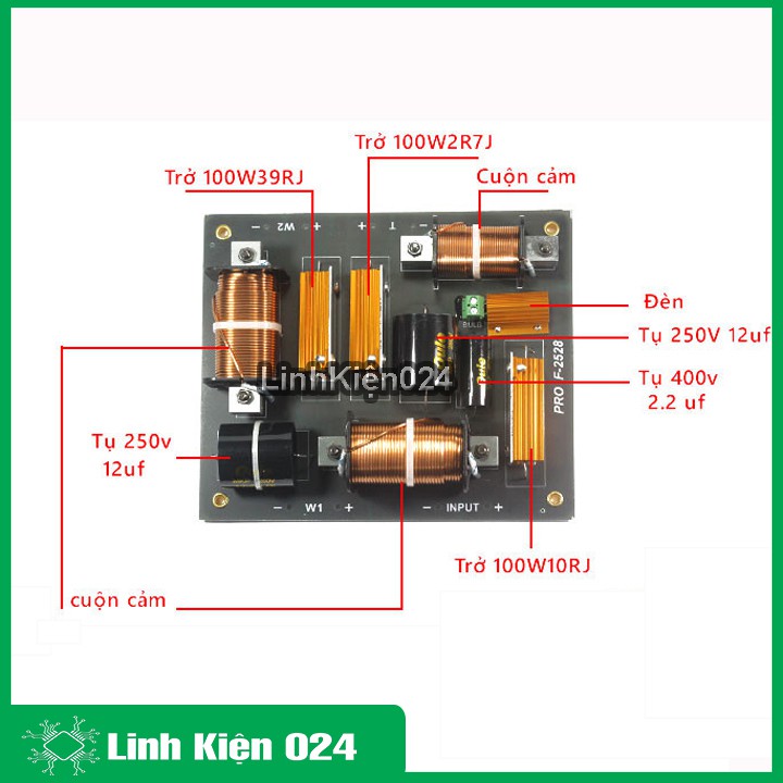 Bo Phân Tần Công Suất Cao PRO F-2528 3 Loa  ( BH : 1 tháng )