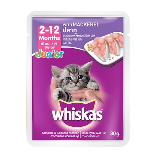 Thức ăn pate cho mèo con Whiskas 80g