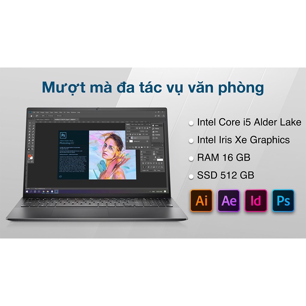 Laptop Dell Vostro 5620 i5 1240P/16GB/512GB/OfficeHS/Win11  5320 V3I7005W P1WKN