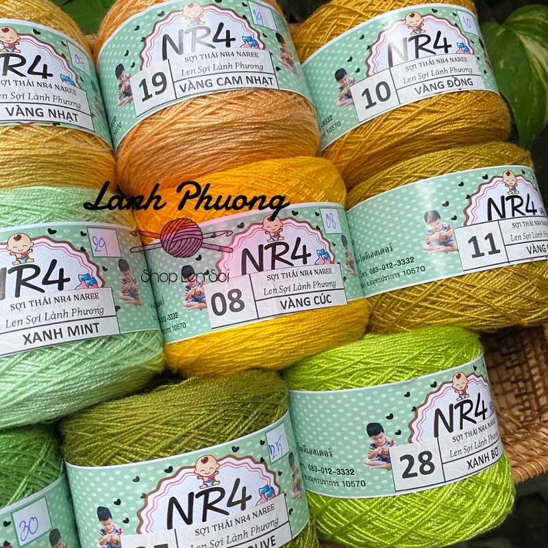 Sợi Thái NR4, Sợi Thái Mềm Xốp Nhẹ Đan Móc Mùa Hè