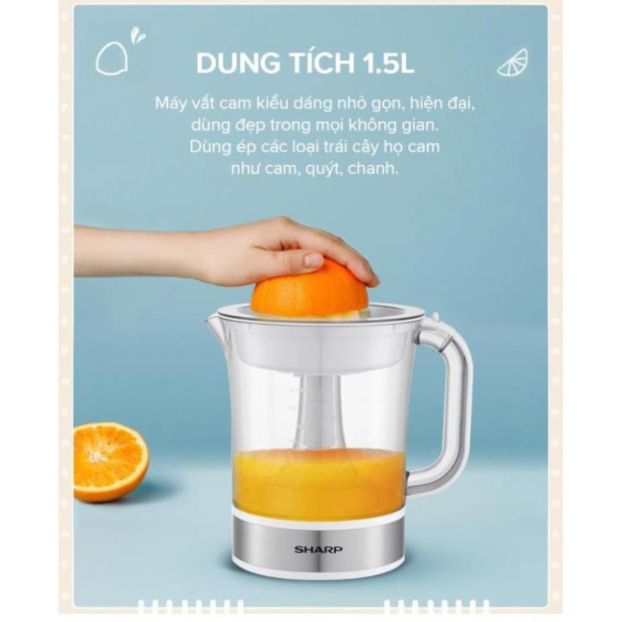 Máy Vắt Cam Sharp EJ-J415-WH Dung Tích 1.5L Công suất 40W - Hàng Chính hãng