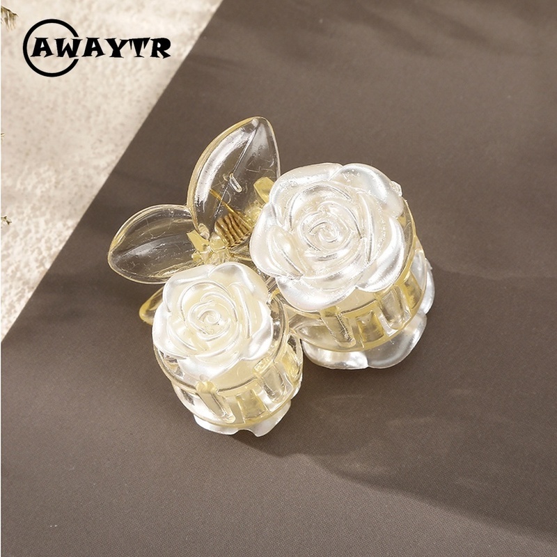 Kẹp Tóc Hình Hoa Hồng Bằng Acrylic Thời Trang Hàn Quốc Cho Nữ
