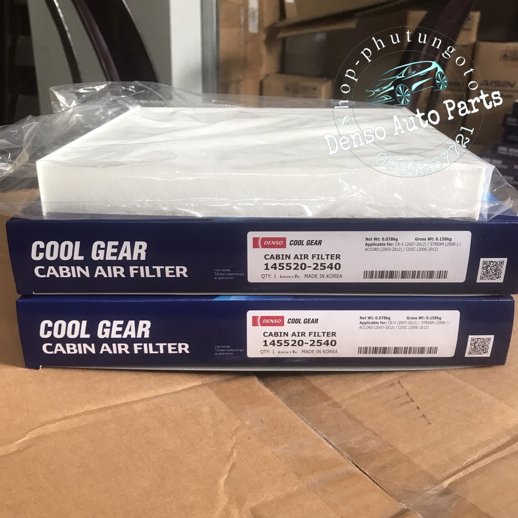 Lọc gió điều hòa Denso 2540 cho Honda Civic, CRV, Accord