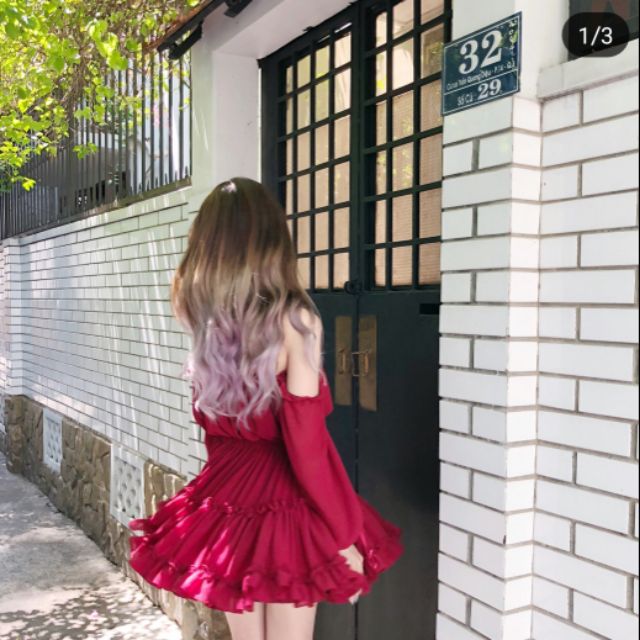 Đầm xòe tay rớt