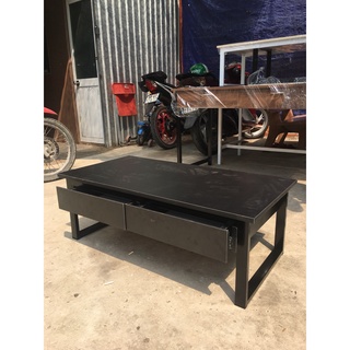 Bàn làm việc chân sắt ngồi bệt có hộc tủ