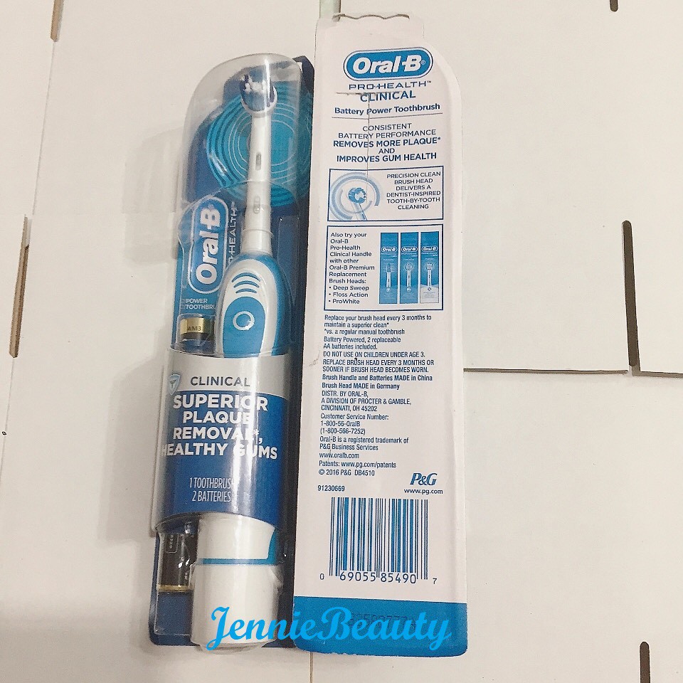 [Hàng USA] Bàn chải đánh răng cao cấp chạy Pin Oral-B ProHealth Clinical Battery Power Toothbrush