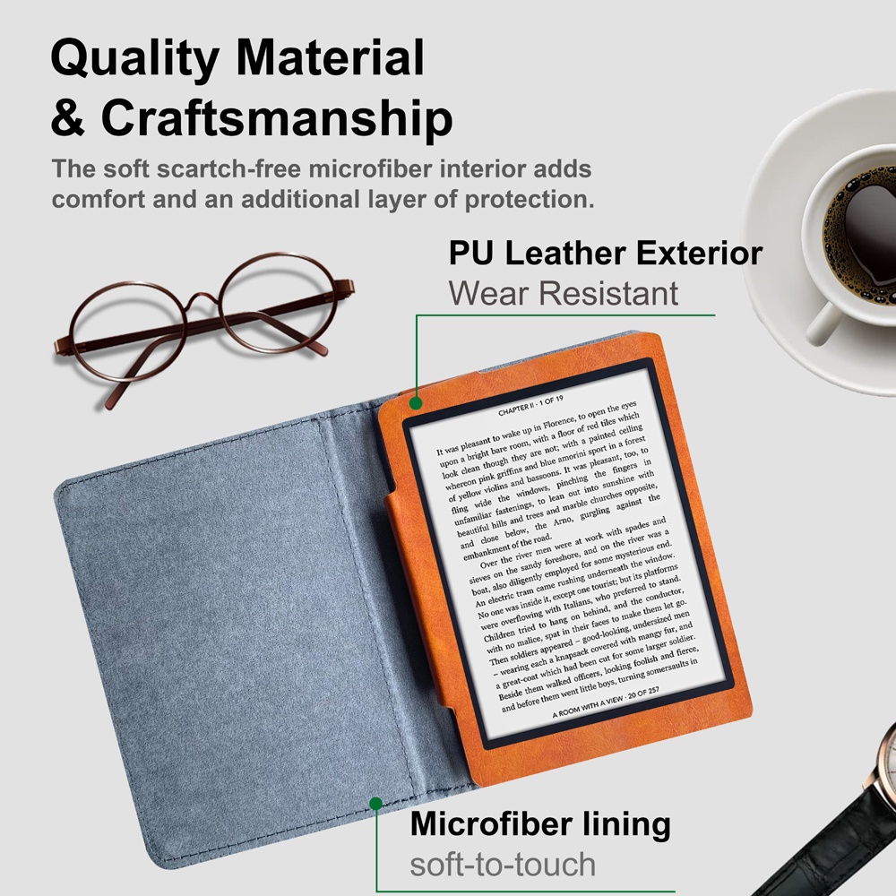 Bao Da Máy Tính Bảng Từ Tính Thông Minh Cho Kobo Glo N613 6 Inch Kobo Touch 2.0 N587 Kobo Glo HD N437