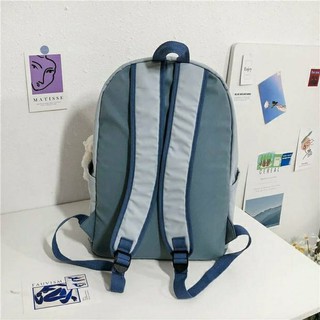 Balo basic, balo trơn dây kéo viền màu